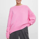 Hirsionsan Winter Oversized Sweater Women 2022 Elegant Knitted Basic Pullovers O Neck Loose Soft Female Cashmere Jumper