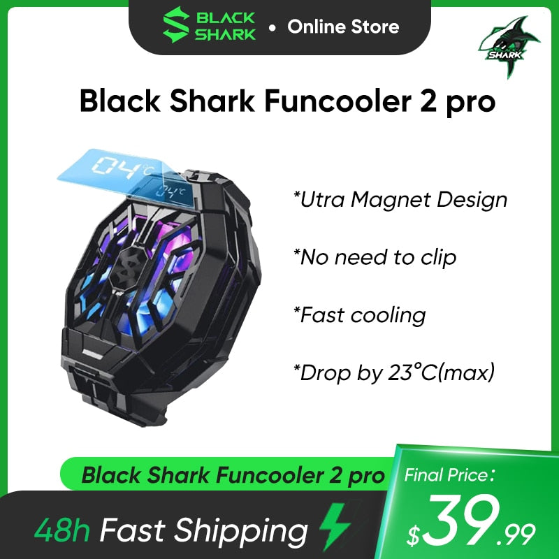 Black Shark FunCooler 2 Pro Fun Cooler Liquid Cooling Back Clip für Black Shark 4 Poco X3 F3 Xiaomi Redmi Note 10 iPhone