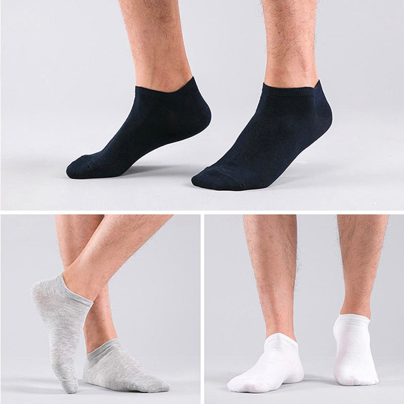 HSS Brand 100% Cotton Men Socks Summer Thin Breathable Socks High Quality No Show Boat Socks Black Short For Students Size 39-44