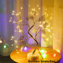 Alambre de cobre LED luz de noche árbol luces de hadas decoración del hogar lámpara de noche para dormitorio lámpara de mesita de noche USB y funciona con batería