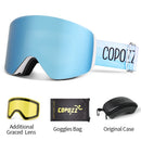 COPOZZ OTG Magnetic Ski Goggle Snowboard Mask For Men Women Personalized Eyewear Cylindrical UV400 Protection Snow Glasses Adult