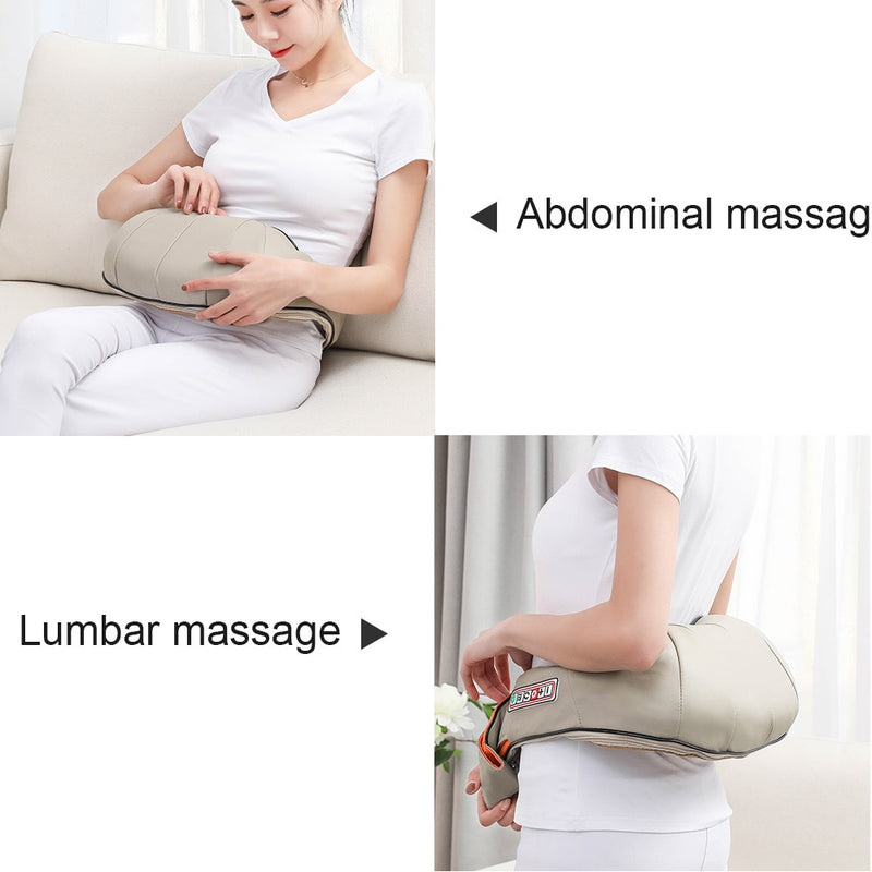 Masaje eléctrico Shiatsu para espalda, hombro, cuerpo, cuello, chal multifuncional, masajeador con calefacción infrarroja para coche/masajeador para el hogar