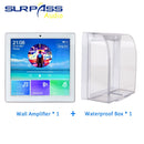 Smart Home Audio 4 Channel Wireless Bluetooth In Wall Amplifier Touch Screen,Flush-mounted Radio,USB TF Card Power for Speaker