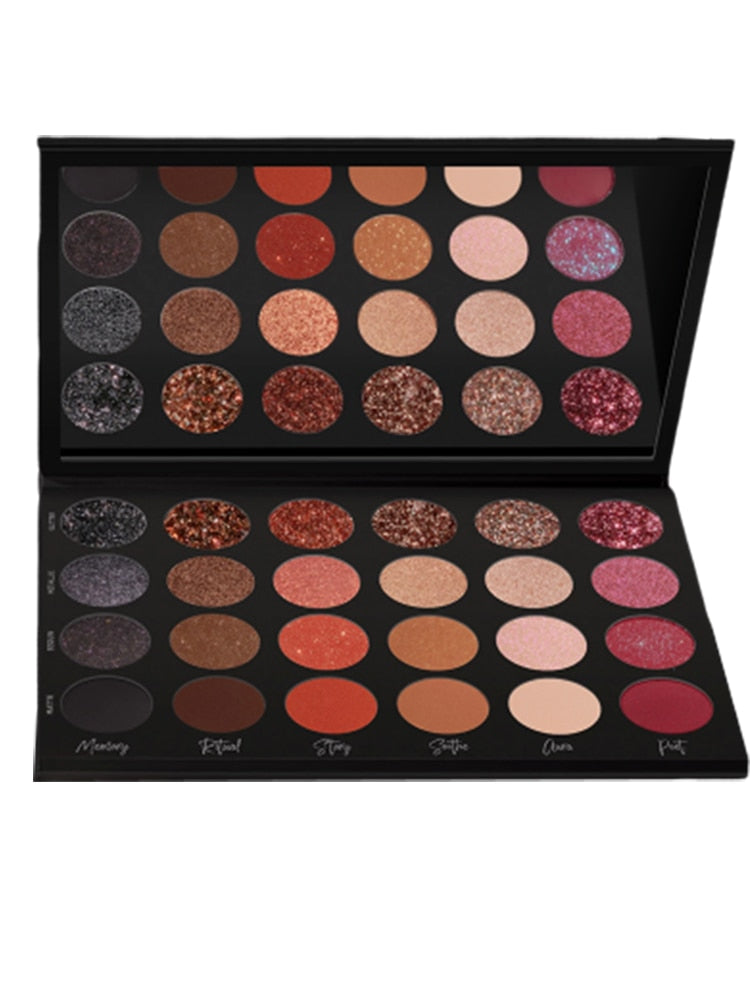 Tati Palette Textured Neutrals Vol 1 Matte Shimmer Glitter 24 Color Best Makeup Eyeshadow Palette Pigment Tati Beauty Palette