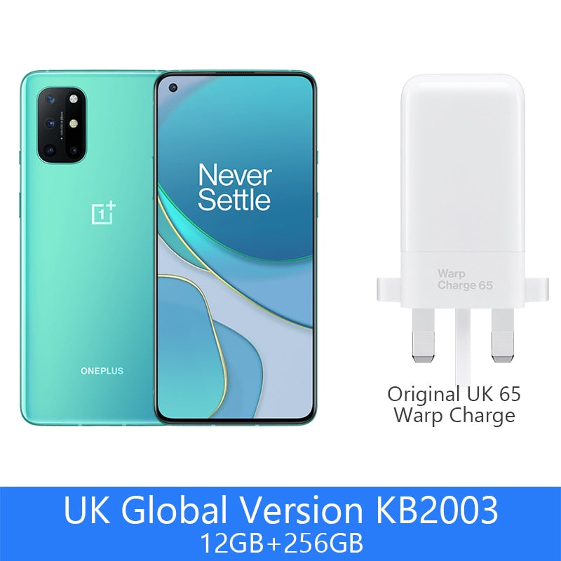 Globale Version OnePlus 8T Offizieller OnePlus Store 8GB 128GB Snapdragon 865 5G Smartphone 120Hz AMOLED Fluid Screen 48MP Quad 65W