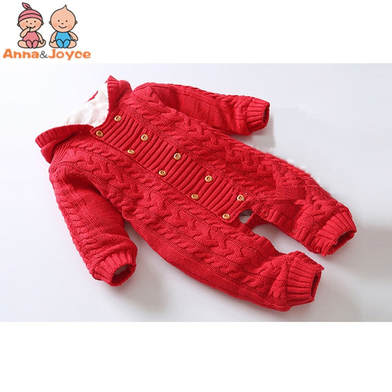 Baby ClothesWinter Cap Hats Baby Sweaters Baby Rompers Thick Cotton Outfit Newborn Jumpsuit for Children Baby Costume