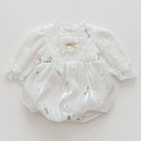 New Autumn Korean Style Baby Girls Cotton Princess Romper Long Sleeve Baby Girls Jumpsuits Newborn Girls Crawling Clothes