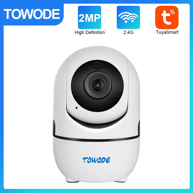 TOWODE 1080P WIFI Cámara IP Seguridad para el hogar Interior Tuya Detección de movimiento inteligente Alarma Rotación Monitor de bebé Cámara de vigilancia