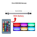 Luz de acuario RGB, lámpara de buceo con control remoto de 18-57cm, lámpara colorida de 90-260v para plantas, pecera, uso anfibio esencial