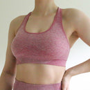 Nepoagym Mujeres Vital Sujetador deportivo sin costuras Racerback Push Up Sujetador de entrenamiento para Yoga Correr Transpirable Inalámbrico