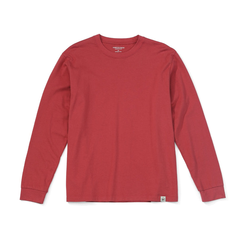 SIMWOOD 2022 Frühling Neues Langarm-T-Shirt Männer Einfarbig 100% Baumwolle O-Ausschnitt Tops Plus Size Hochwertiges T-Shirt SJ120967