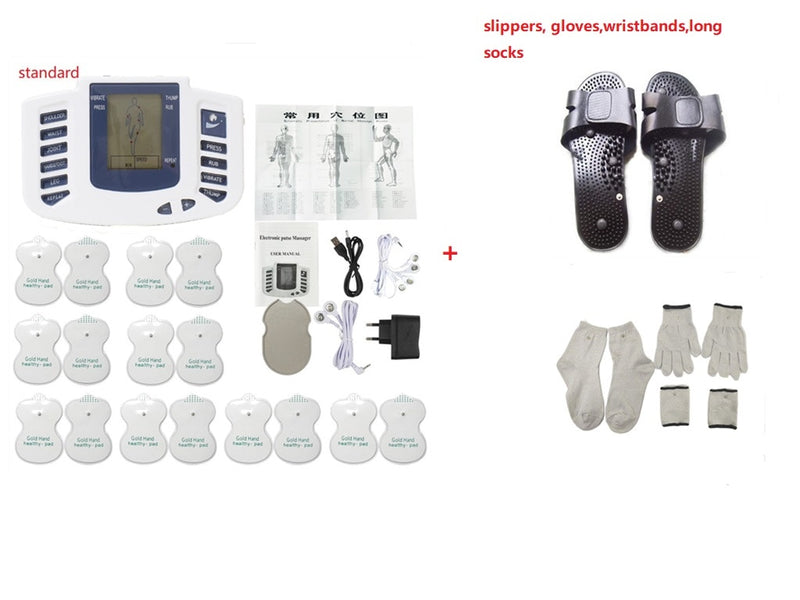 Estimulador muscular eléctrico Tens JR-309A, terapia muscular Digital, masaje corporal completo, relajación, 16 almohadillas, pulso Ems, acupuntura, cuidado de la salud