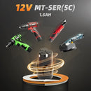 WOSAI 45NM llave eléctrica inalámbrica 12V 3/8 juego de llaves de trinquete ángulo taladro destornillador para quitar tornillo tuerca herramienta de reparación de automóviles