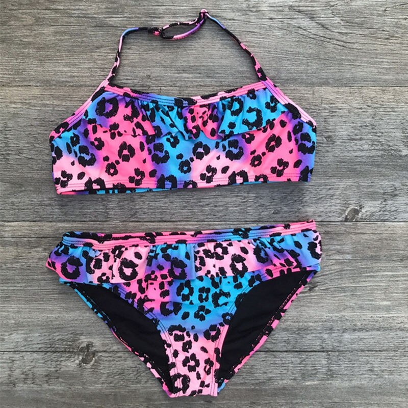 7-14Year Butterfly Print Child Bikini Set 2023 Girls Swimsuit Swimwear For Kids Summer Brazilian Teen Baby Swimming Suit Biquini