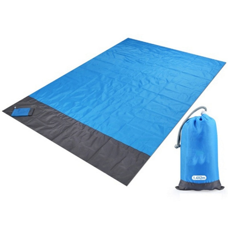 2 x 2,1 m wasserdichte Taschen-Stranddecke, faltbare Campingmatte, tragbare, leichte Matte, Outdoor-Picknickmatte, Sand-Strandmatte