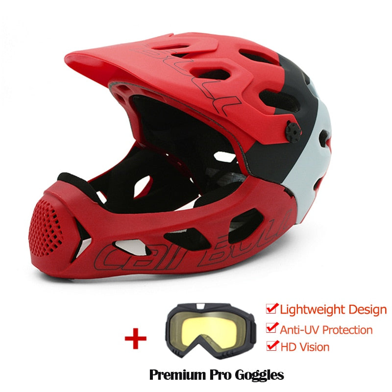 Casco de bicicleta Cairbull para hombre y mujer, casco de ciclismo de montaña MTB de cara completa en molde, gorras para casco de bicicleta deportiva de seguridad para carreras todoterreno