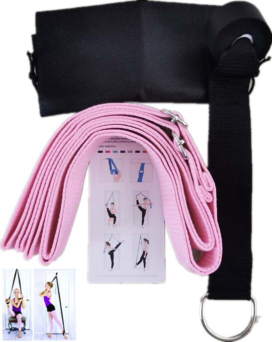 Estiramiento de piernas correa puerta flexibilidad entrenador para Ballet animadora baile gimnasia entrenador cinturón de Yoga cinturón elástico accesorios de Yoga