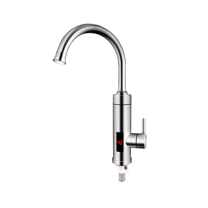 TINTON LIFE Stainless Steel Electric Water Heater Temperature Display Kitchen Tankless Instant Hot Water Faucet 3000W
