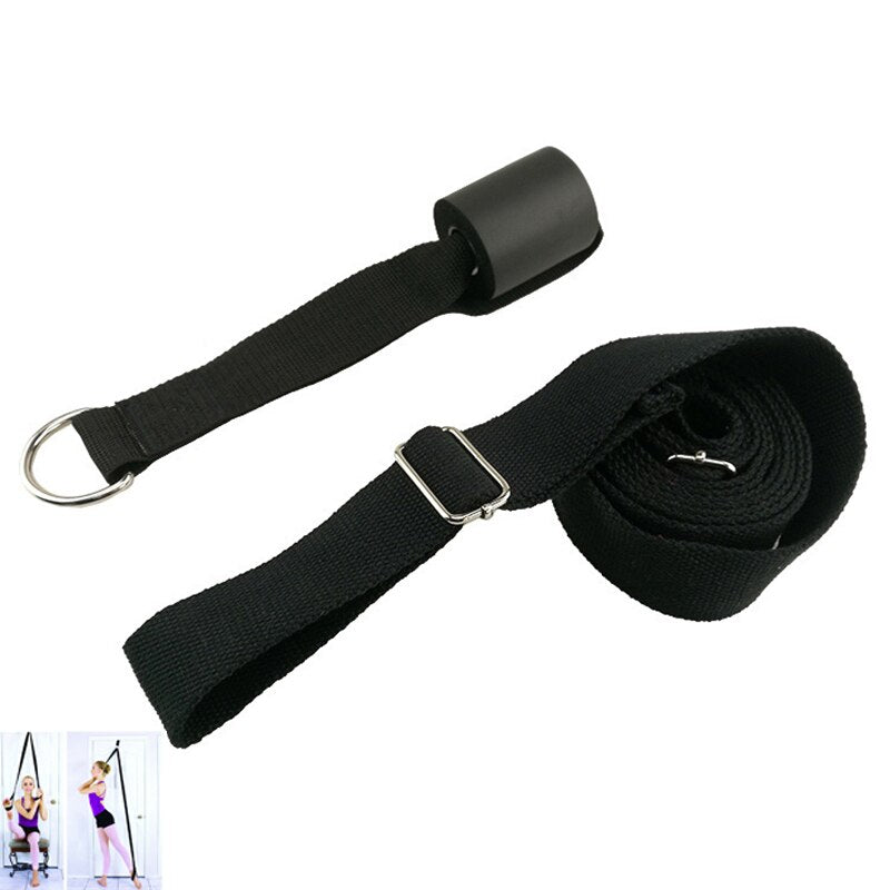 Estiramiento de piernas correa puerta flexibilidad entrenador para Ballet animadora baile gimnasia entrenador cinturón de Yoga cinturón elástico accesorios de Yoga