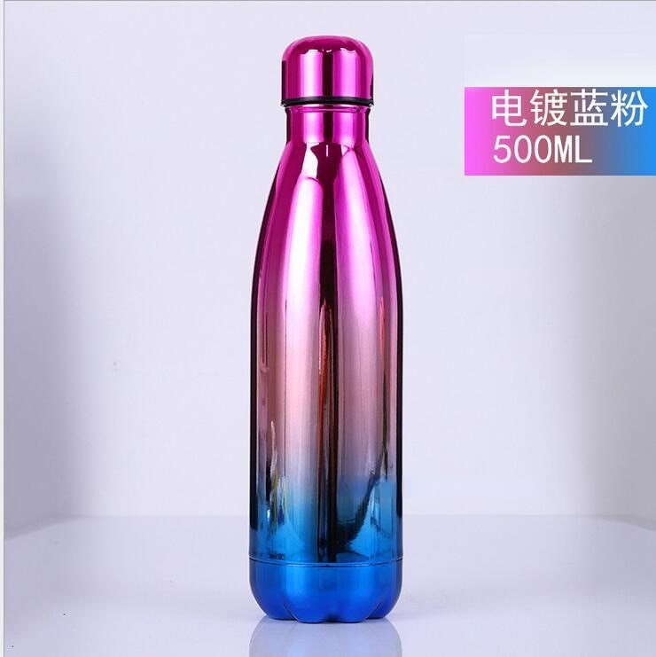 FSILE 500/1000ml Double-Wall Insulated Vacuum Flask Stainless Steel Water Bottle Cola Water Beer Thermos for Sport Bottle