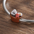 Silver 925 Desserts Delicious Lovely Food Series Charms Pendant Hamburger Egg Bead Charms Jewelry Making Fit DIY Silver Bracelet