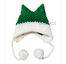 BomHCS Cute Fox Ears Beanie Winter Warm 100% Gorro de punto hecho a mano