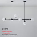 Modern Chandelier Brass Glass Ball Lighting For Living Room Dining Art Decoration Restaurant Black Hanging Lamp Home Lustre