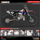 PowerZone Custom Team Graphics Hintergründe Aufkleber 3M Aufkleber Kit für KTM SX SXF MX 16–18 EXC XCW Enduro 17–19 125 bis 500 cc 23