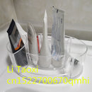 Make-up-Organizer aus Kunststoff für den Tisch, Lisptick/Make-up-Pinsel/Nagellack/Kosmetik-Organizer, transparente Aufbewahrung, Make-up-Box für Frauen