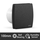 230V 100mm Bathroom Shower Extractor Ventilation Fan with Humidity Sensor Timer