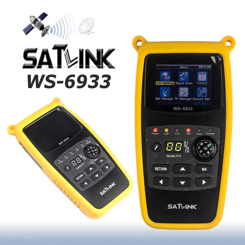 Original Satlink WS-6933 Buscador de satélite DVB-S2 FTA CKU Band Satlink Digital Satellite Finder Meter WS 6933 envío gratis