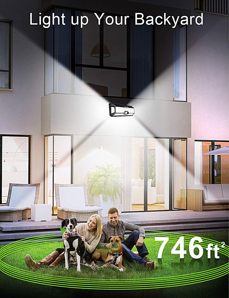 Reflector LED 268 de energía Solar para exteriores, luz para decoración de jardín, Sensor de movimiento, lámparas de pared de calle, foco de iluminación impermeable para Patio