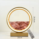 Pintura de arena movediza de descompresión de arte LED, decoración de reloj de arena, rotación de 360 ​​grados, pintura de arena decorativa única