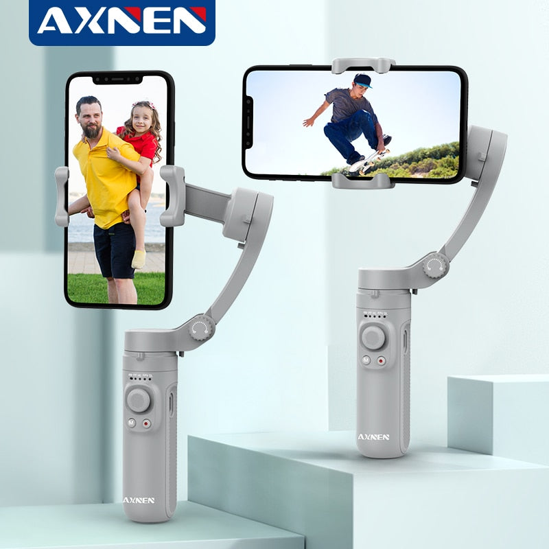 AXNEN HQ3 3-Achsen-faltbarer Smartphone-Handheld-Gimbal-Handy-Videoaufzeichnungs-Vlog-Stabilisator für iPhone 13 Xiaomi Huawei Samsung