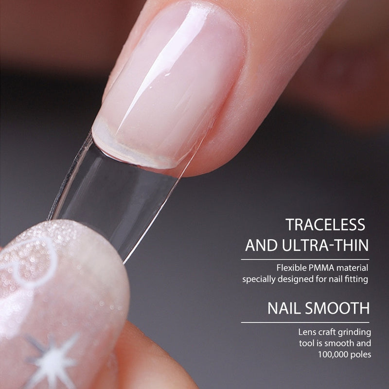 Beautilux Express Nails Soak Off Soft Traceless Gel Tips Press On DIY Nail Art Fake Nails Full Cover American Capsules 552pcs