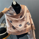 Warm Winter Scarf Cashmere Women Pashmina Design Print Shawls Wrap Female Thick Blanket Soft Bufanda Stoles 2022 Fashion