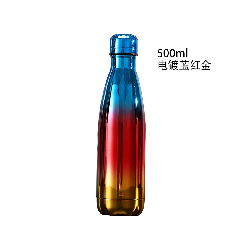 FSILE 500/1000ml Frasco de vacío aislado de doble pared Botella de agua de acero inoxidable Cola Agua Cerveza Termo para botella deportiva