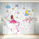 [shijuekongjian] Stars Coulds Hangings Wall Stickers DIY Girl Dancer Mural Decals for Kids Rooms Baby Bedroom Home Decoration