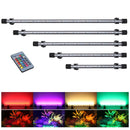 Luz de acuario RGB, lámpara de buceo con control remoto de 18-57cm, lámpara colorida de 90-260v para plantas, pecera, uso anfibio esencial