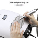 Full-featured 140W Manicure Machine With 30000Rpm Nail Drill Machine 80W Nail Lamp And 40W Vacuum Cleaner For Manicure Pedicure