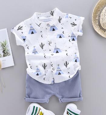 Conjunto de ropa de verano para bebés, camisa de manga corta con estampado de dinosaurio de dibujos animados para niños y pantalones de 1, 2, 3 y 4 años, atuendo para niños pequeños