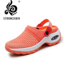 STRONGSHEN  New Women Shoes Casual Increase Cushion Sandals Non-slip Platform Sandal For Women Mesh Outdoor Walking Slipper