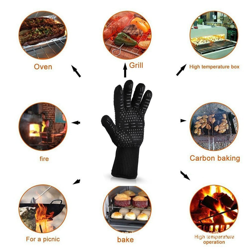 Guantes de cocina resistentes al calor para horno, Guantes de silicona para parrilla, agarraderas multifuncionales para hornear, barbacoa, Guantes Horno, 2 uds.