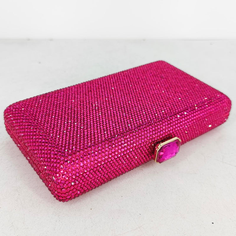 Boutique De FGG Fuchsia Damen Kristall Clutch Abendtaschen Hochzeit Braut Strass Box Handtaschen Party Dinner Diamond Geldbörse