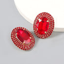 Pauli Manfi New Fashion Women Rhinestone Multicolor Earrings Elegant Ladies Personality Super Large Stud Earrings