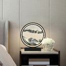 Pintura de arena movediza de descompresión de arte LED, decoración de reloj de arena, rotación de 360 ​​grados, pintura de arena decorativa única