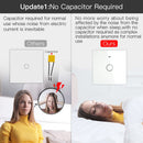 Moes ZigBee Wall Touch Smart Light Switch With Neutral/No Neutral,No Capacitor Needed Smart Life/Tuya Works with Alexa,Google