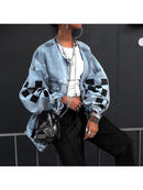 Chaqueta vaquera 2020 para mujer, chaquetas vaqueras para otoño e invierno, camisetas holgadas a cuadros con cremallera, ropa de calle, abrigos de Hip Hop, chaquetas para mujer de talla grande 5xl