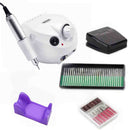 32W 35000RPM Juego de máquina de taladro de uñas con banda de lijado Juego de máquina de manicura de fresado profesional con juego de brocas de uñas