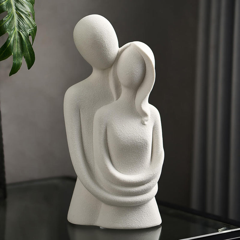 Abstract Couple Statue Decorative Sculpture Modern Home Decoration Ceramic Figure Figurines lovers Living room table ornaments